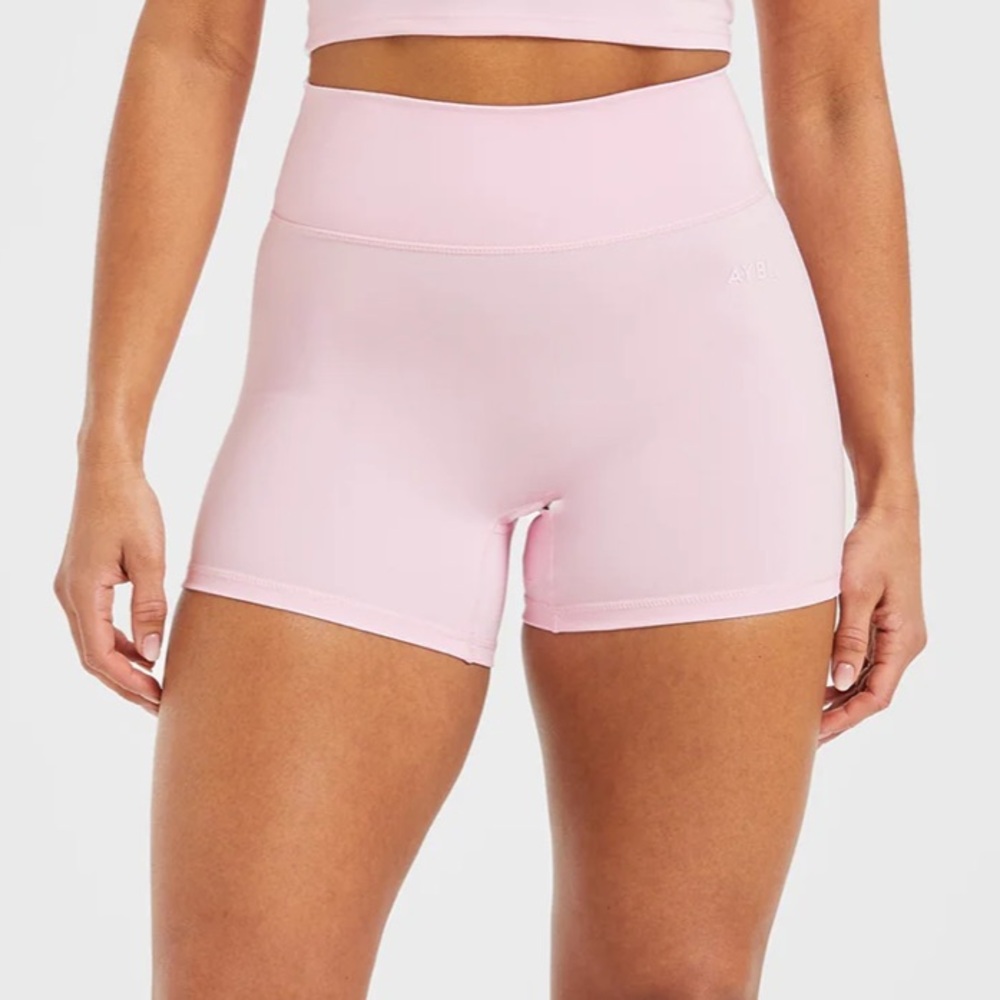 AYBL Pink High-Waist Athletic Bike Shorts